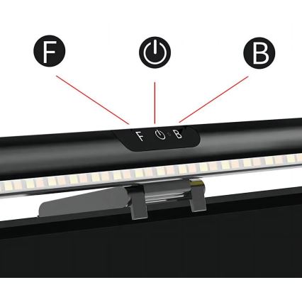 LED Димируемо осветление за сензорен монитор LED/5W/5V 3000/4000/5000/6000K 42 см черен