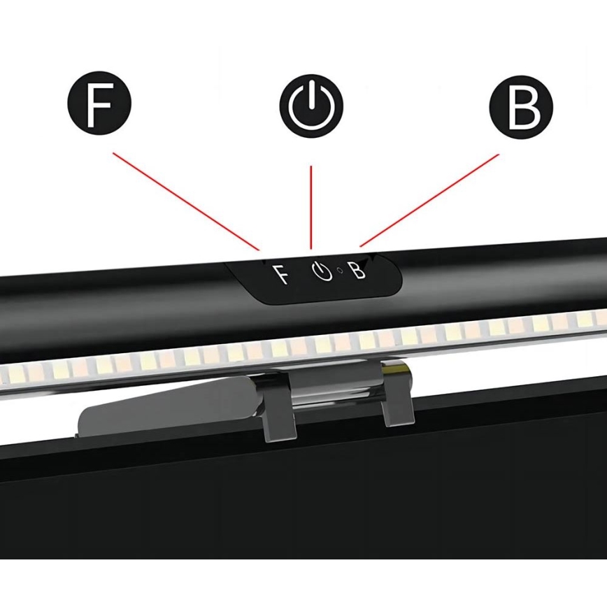 LED Димируемо осветление за сензорен монитор LED/5W/5V 3000/4000/5000/6000K 42 см черен