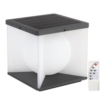 LED димируемо соларно стенна лампа LED/3W/3,7V IP65 3000K 2600 mAh + дистанционно управление