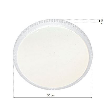 LED димируемо таванно осветително тяло CRUZ с дистанционно управление LED/66W/230V 3300lm