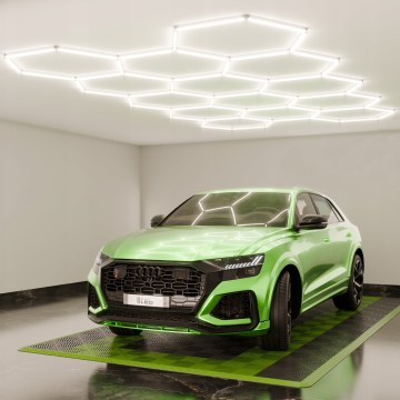 LED димируемо таванно осветително тяло HEXAGON LED/570W/85-265V 5000K 522x298 cm CRI 90 IP54 бяло