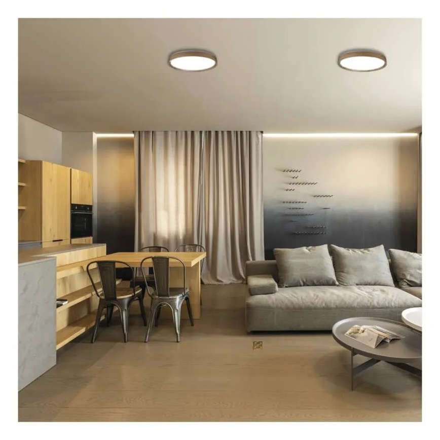 Димируемо LED таванно осветително тяло ILVI LED/30W/230V 2700-6500K Ø 40 см бежово + дистанционно управление