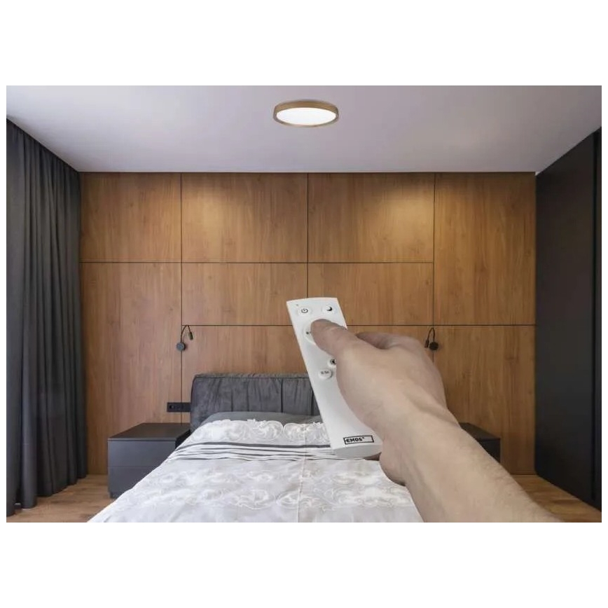 Димируемо LED таванно осветително тяло ILVI LED/30W/230V 2700-6500K Ø 40 см бежово + дистанционно управление