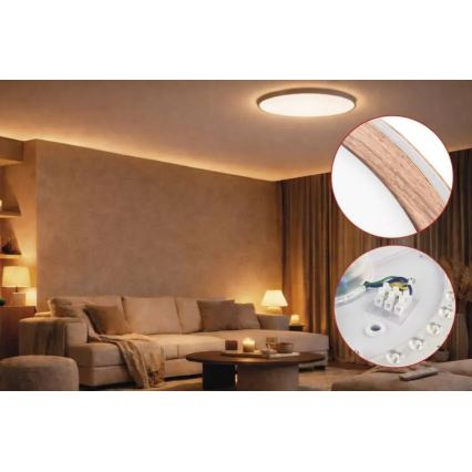Димируемо LED таванно осветително тяло ILVI LED/30W/230V 2700-6500K Ø 40 см бежово + дистанционно управление
