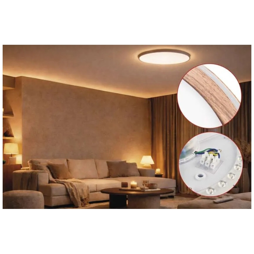 Димируемо LED таванно осветително тяло ILVI LED/30W/230V 2700-6500K Ø 40 см бежово + дистанционно управление