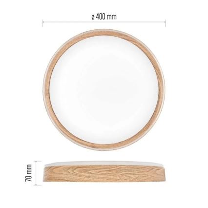 Димируемо LED таванно осветително тяло ILVI LED/30W/230V 2700-6500K Ø 40 см бежово + дистанционно управление