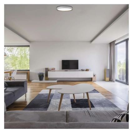 LED димируемо таванно осветително тяло ILVI LED/30W/230V 2700–6500K, Ø 40 см, бяло/бежово + дистанционно управление