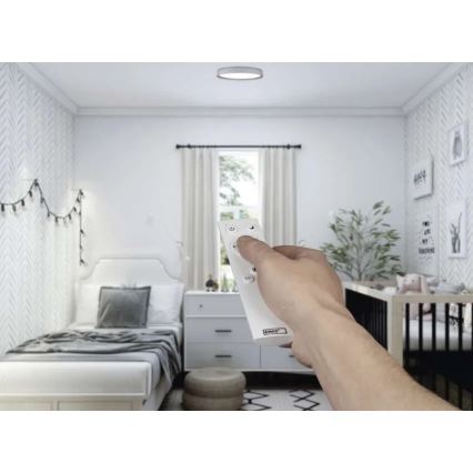 LED димируемо таванно осветително тяло ILVI LED/30W/230V 2700–6500K, Ø 40 см, бяло/бежово + дистанционно управление