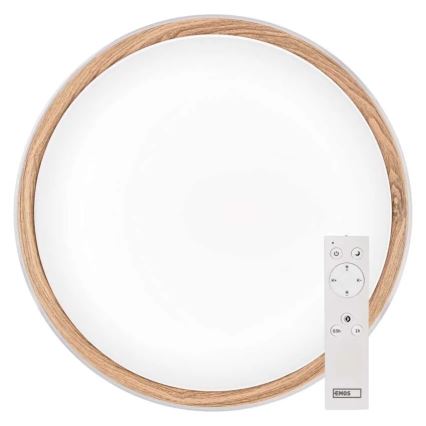 LED димируемо таванно осветително тяло ILVI LED/30W/230V 2700–6500K, Ø 40 см, бяло/бежово + дистанционно управление