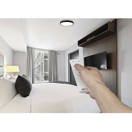 Димируемо LED таванно осветително тяло ILVI LED/30W/230V 2700-6500K Ø 40 см черно/бежово + дистанционно управление