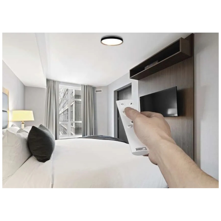 Димируемо LED таванно осветително тяло ILVI LED/30W/230V 2700-6500K Ø 40 см черно/бежово + дистанционно управление