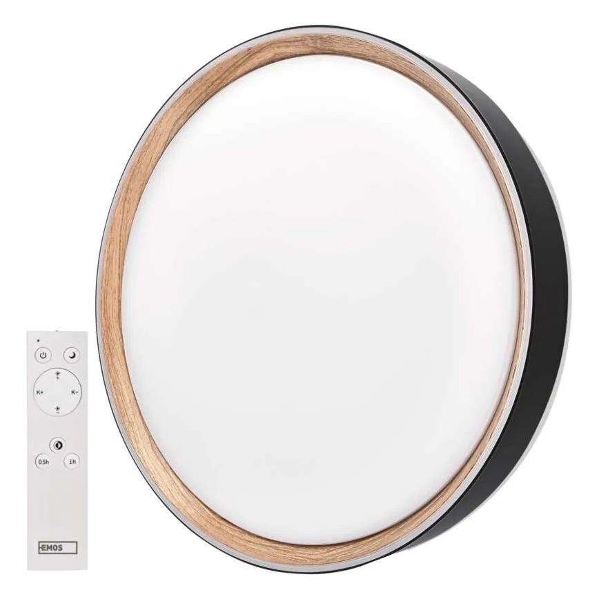 Димируемо LED таванно осветително тяло ILVI LED/30W/230V 2700-6500K Ø 40 см черно/бежово + дистанционно управление