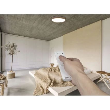Димируемо таванно LED осветително тяло ILVI LED/45W/230V 2700–6500K Ø 50 см бежово + дистанционно управление
