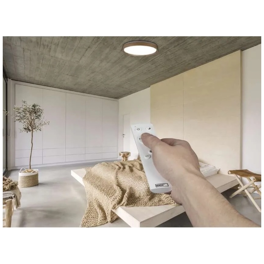 Димируемо таванно LED осветително тяло ILVI LED/45W/230V 2700–6500K Ø 50 см бежово + дистанционно управление