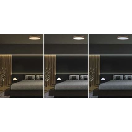 Димируемо таванно LED осветително тяло ILVI LED/45W/230V 2700–6500K Ø 50 см бежово + дистанционно управление