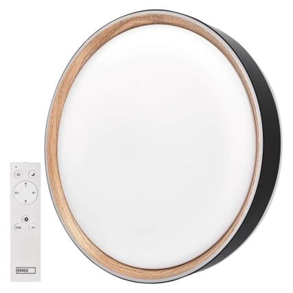 Димируемо LED таванно осветително тяло ILVI LED/45W/230V 2700-6500K Ø 50 cm черно/бежово + дистанционно управление