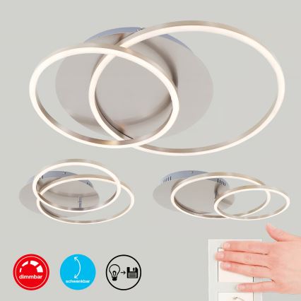 LED Димируемо таванно осветително тяло LED/28W/230V 3000K матов хром