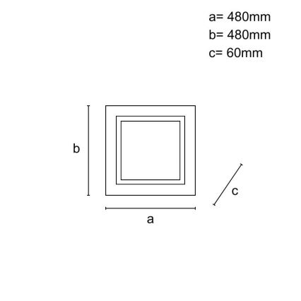 LED Димируемо таванно осветително тяло LED/35W/230V 3000-6500K + дистанционно управление