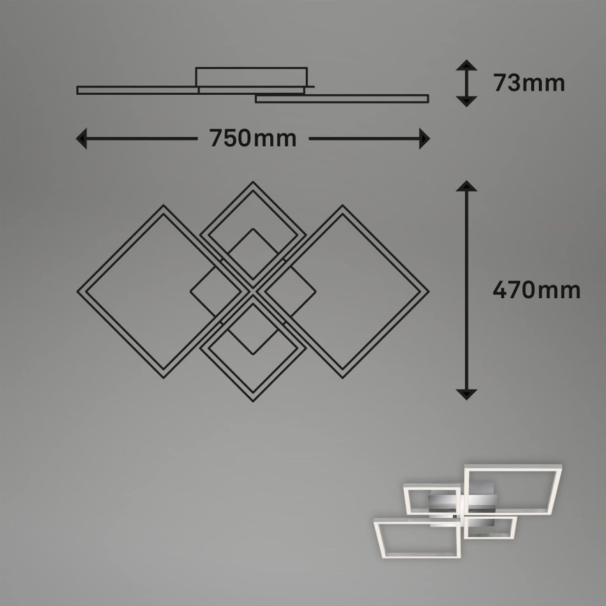 LED Димируемо таванно осветително тяло LED/42W/230V 3000K матов хром