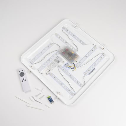 Димируемо LED таванно осветително тяло LED/42W/230V 3000-6500K 49x49 см бяло + дистанционно управление