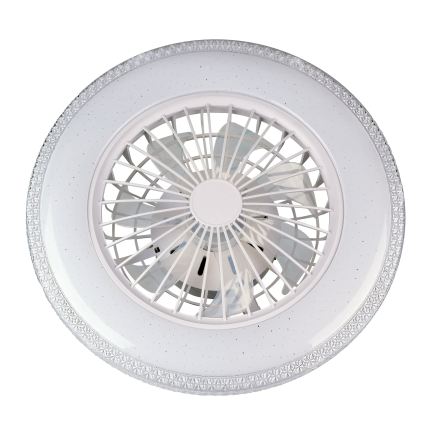 LED димируемо таванно осветително тяло с вентилатор EGYPT LED/48W/230V 3000-6500K бяло + дистанционно управление