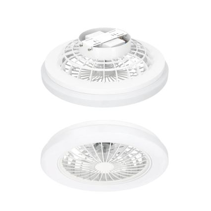 Димируемо LED таванно осветително тяло с вентилатор VENTELUX LED/24W/230V 3000/4000/6500K Ø 45 см бяло + дистанционно управление