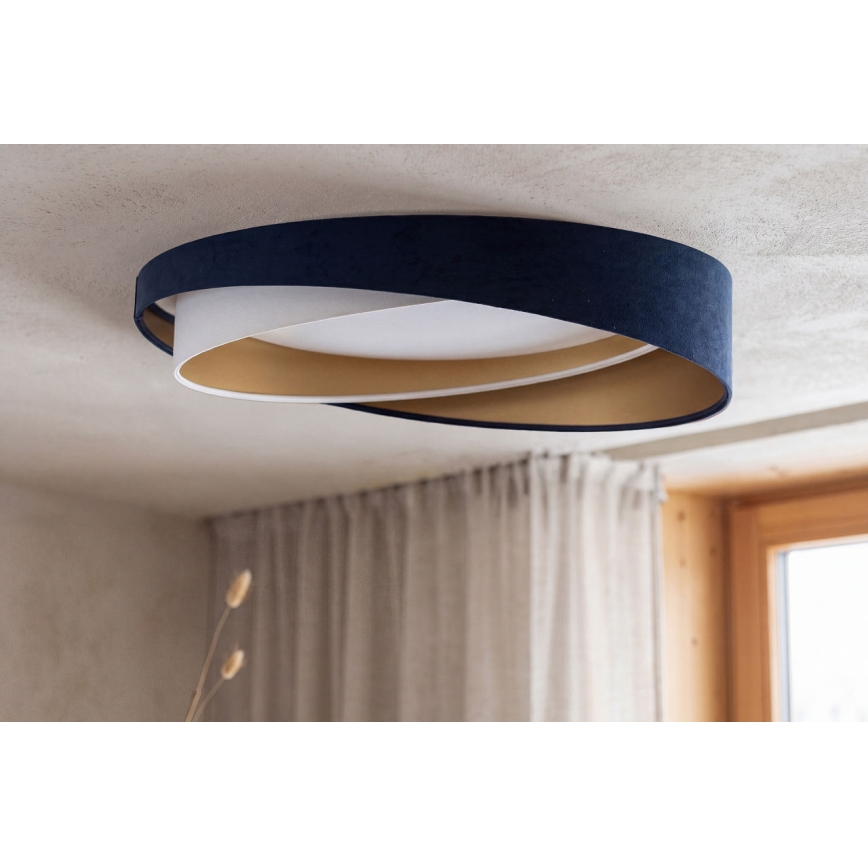 LED димируемо таванно осветително тяло SMART GALAXY MODERN LED/24W/230V 3000–6500K Ø55 см синьо/бяло/златисто + дистанционно управление