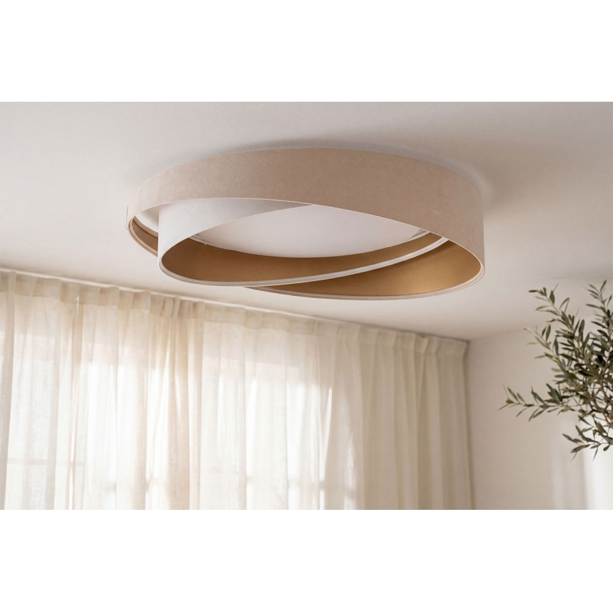 LED димируемо таванно осветително тяло SMART GALAXY MODERN LED/24W/230V 3000-6500K Ø 55 см бежово/бяло/златно + дистанционно управление
