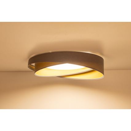 LED димируемо таванно осветително тяло SMART GALAXY MODERN LED/24W/230V 3000-6500K, диаметър 55 см, сиво/златисто + дистанционно управление