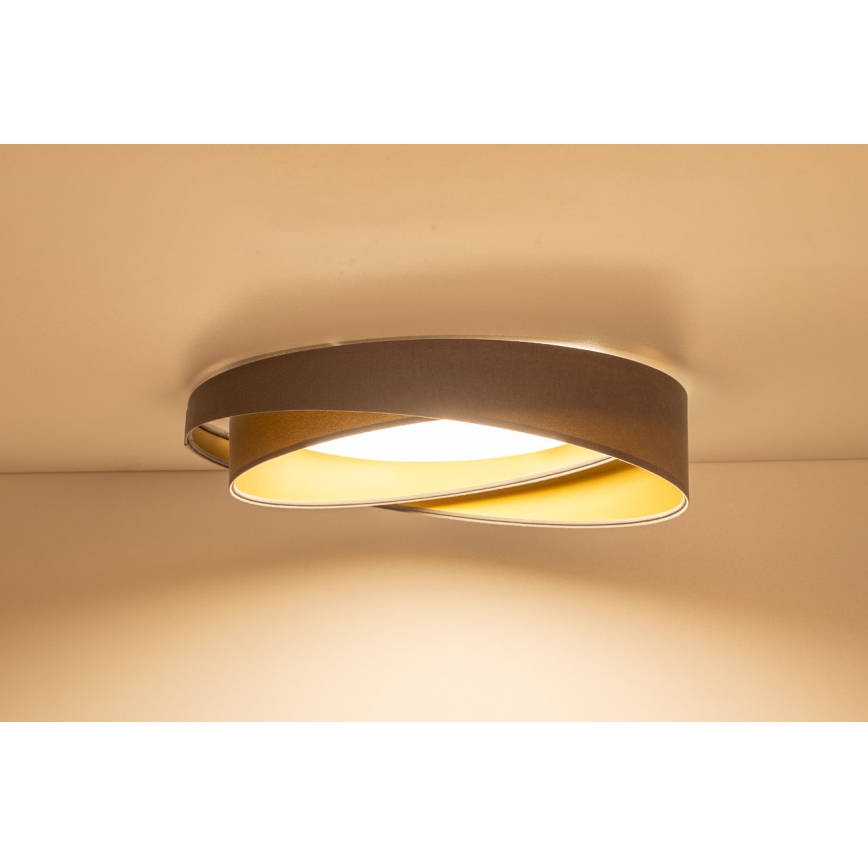 LED димируемо таванно осветително тяло SMART GALAXY MODERN LED/24W/230V 3000-6500K, диаметър 55 см, сиво/златисто + дистанционно управление