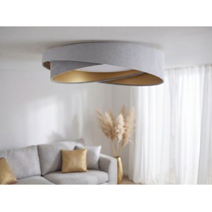 LED димируемо таванно осветително тяло SMART GALAXY MODERN LED/24W/230V 3000-6500K, диаметър 55 см, сиво/златисто + дистанционно управление