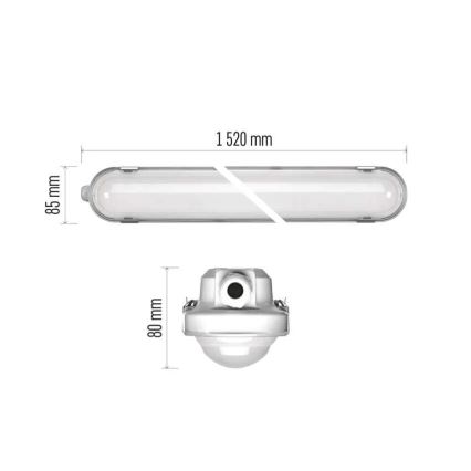 LED димируемо техническо осветително тяло MISTY LED/29/37/45/51W/230V 4000K IP66