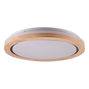 LED дървено таванно осветително тяло за баня LED/24W/230V Ø 39 cm IP44 дъб