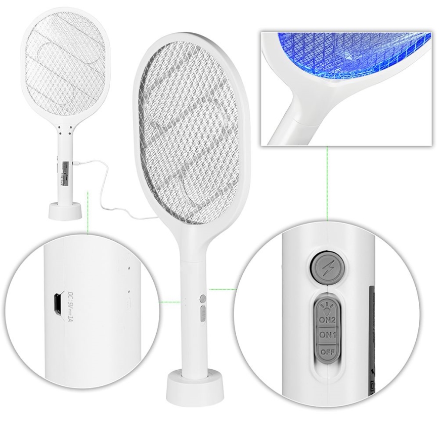 LED Електрически капан за насекоми 2в1 800 mAh/5V