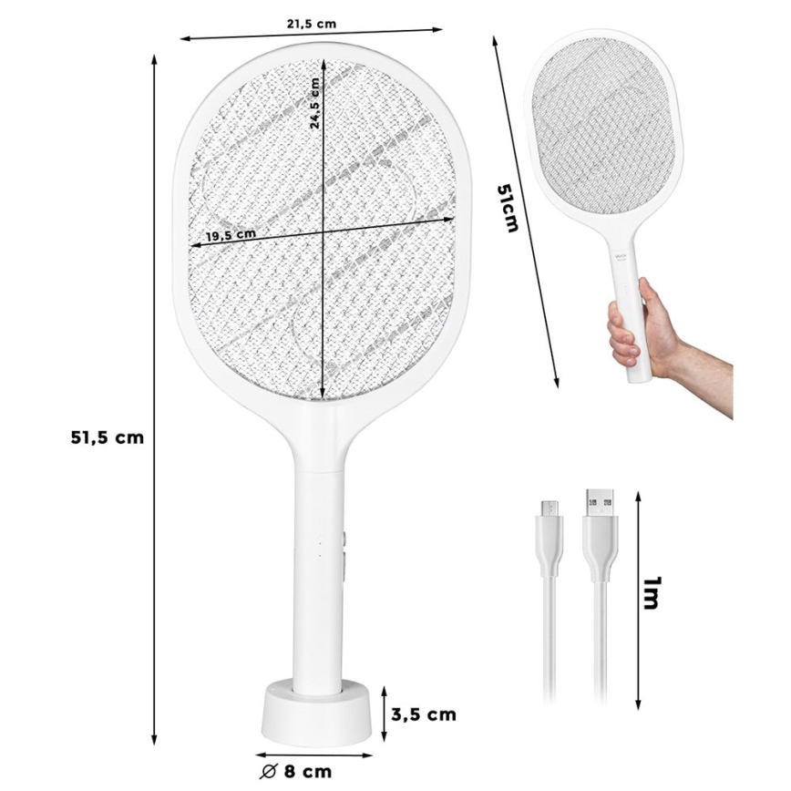 LED Електрически капан за насекоми 2в1 800 mAh/5V