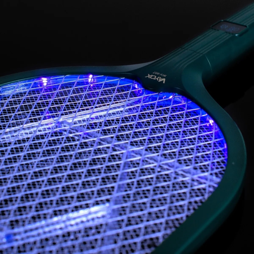 LED електрически уловител на насекоми 2 в 1 с LCD дисплей 1200 mAh/5V зелен