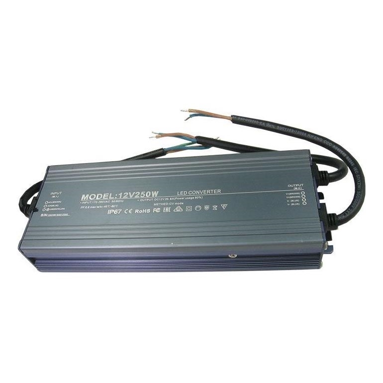 LED Електронен трансформатор 250W/12V IP67