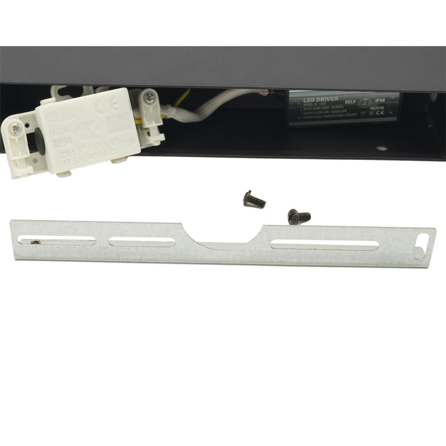 LED Гъвкав екстериорен аплик 2xLED/16W/230V IP54 90 см черен