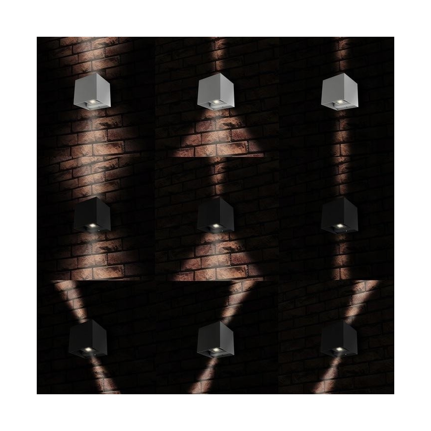 LED Екстериорен аплик 2xLED/3W/230V IP54 антрацит