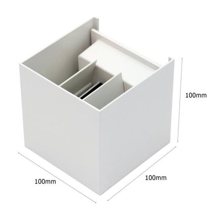 LED Екстериорен аплик 2xLED/3W/230V IP54 бял