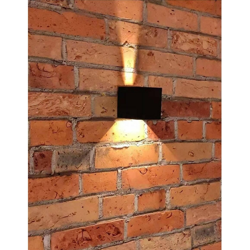 LED Екстериорен аплик 2xLED/3W/230V IP54 черен
