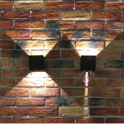 LED Екстериорен аплик 2xLED/3W/230V IP54 черен