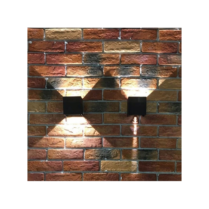 LED Екстериорен аплик 2xLED/3W/230V IP54 черен