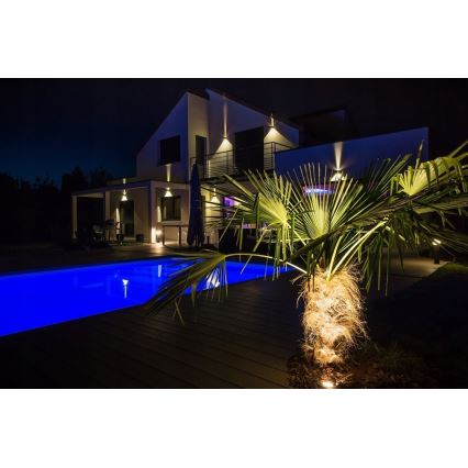 LED Екстериорен аплик 2xLED/3W/230V IP54 черен