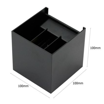 LED Екстериорен аплик 2xLED/3W/230V IP54 черен