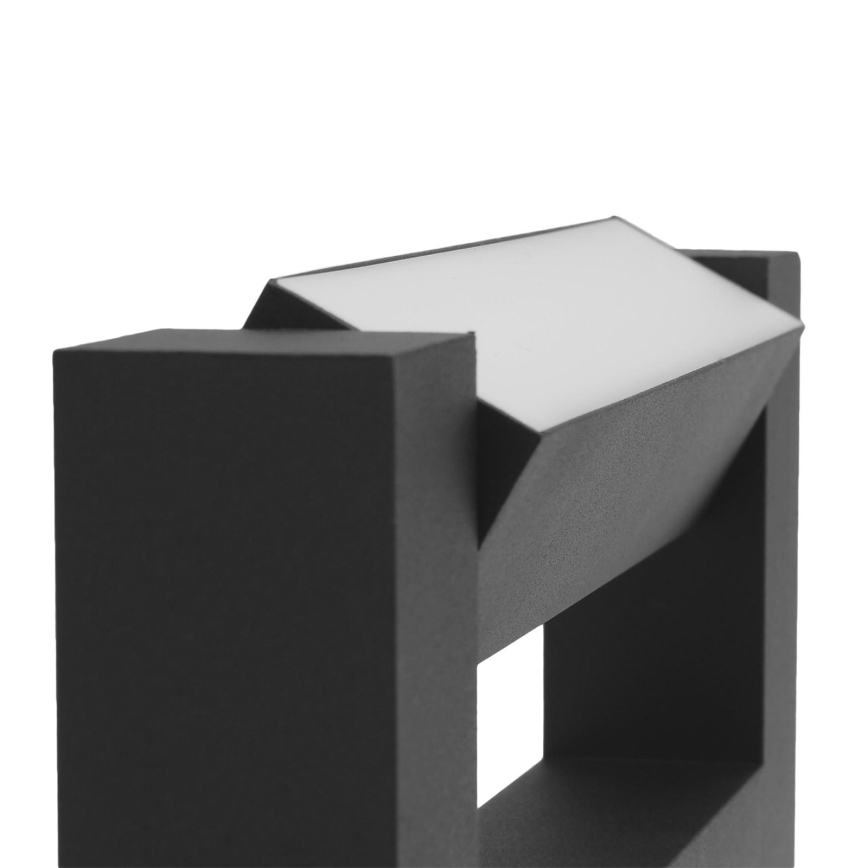 LED Гъвкав екстериорен аплик 2xLED/4W/230V IP54 30 см черен