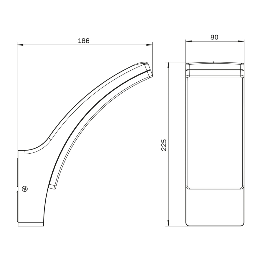 LED Екстериорен аплик AMY LED/12W/230V IP44 черен