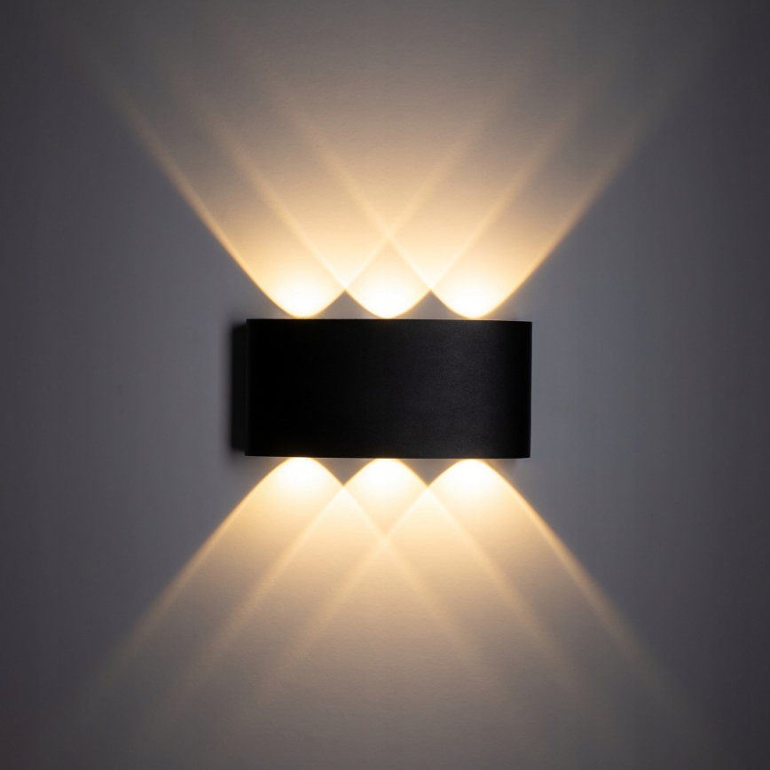 LED Екстериорен аплик ARROW 6xLED/1W/230V IP54 черен
