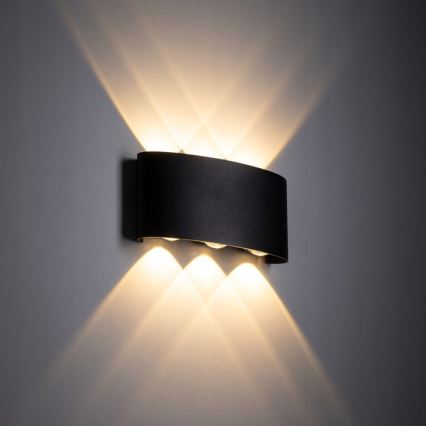 LED Екстериорен аплик ARROW 6xLED/1W/230V IP54 черен