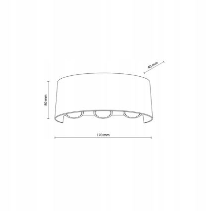 LED Екстериорен аплик ARROW 6xLED/1W/230V IP54 черен